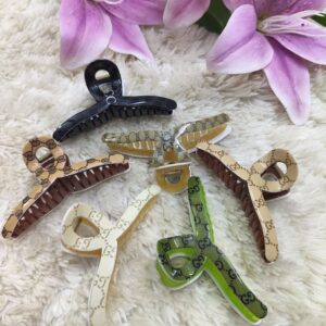 Premium Glossy Floral Hair Claw Set