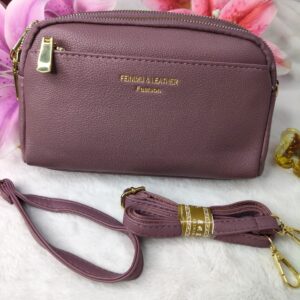 Premium Maroon Soft Leather Clutch Bag